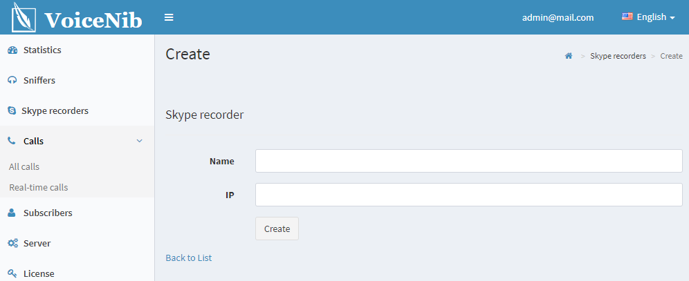 skype recorder creation